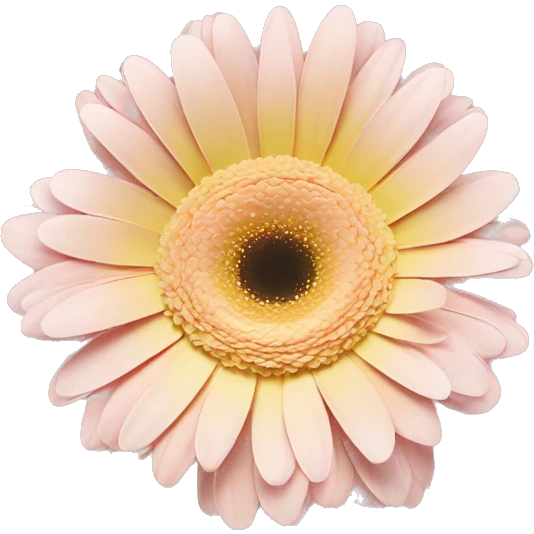 pale pink and pale yellow one flower gerbera emoji