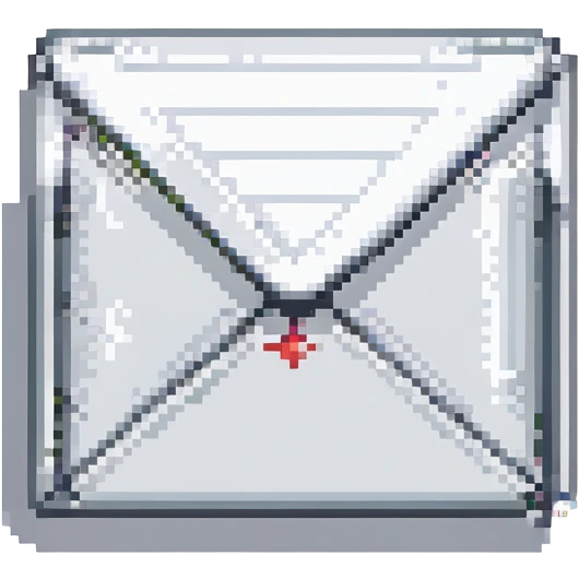 mail symbol in Minecraft pixel art style emoji