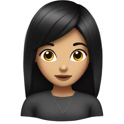 Girl with black hair emoji