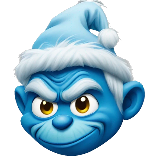 Blue grinch emoji