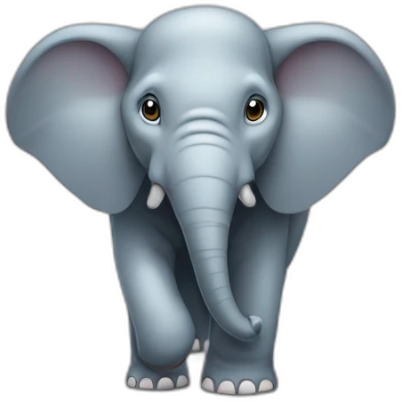 Éléphant sur souris  emoji