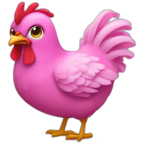 pink chicken emoji