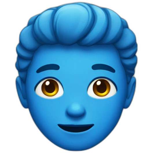 Blue Face emoji