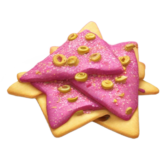 Pink nachos with glitter  emoji