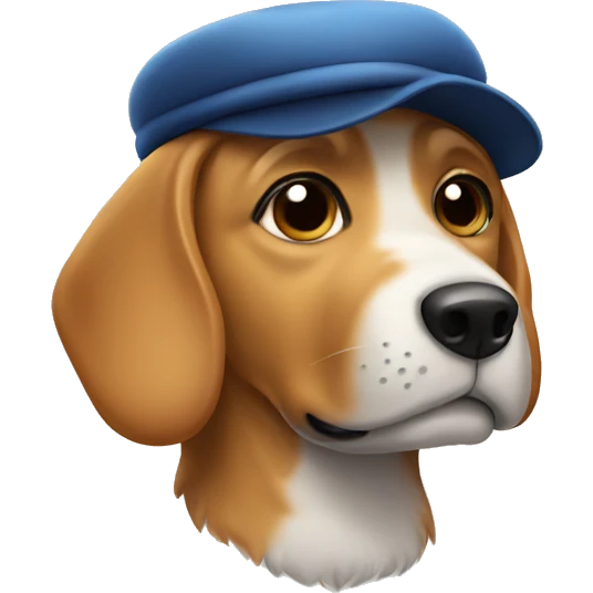 Dog wearing casquette  emoji