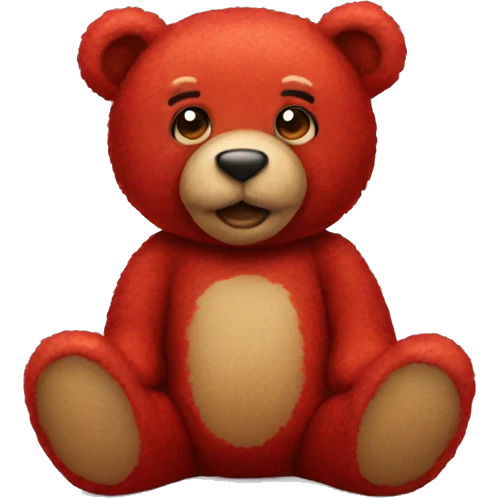 red teddy bear emoji