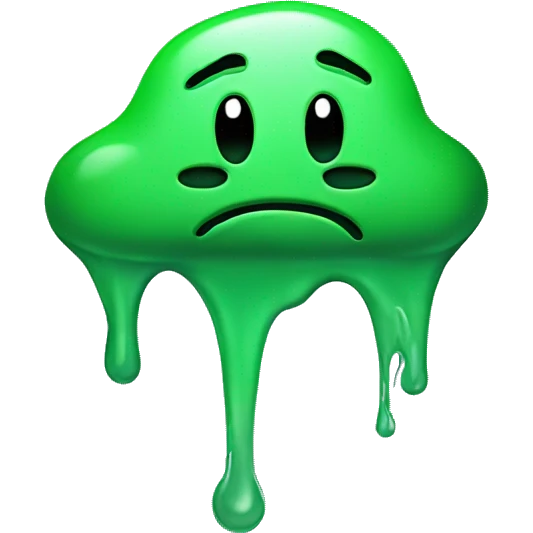 melting green  emoji