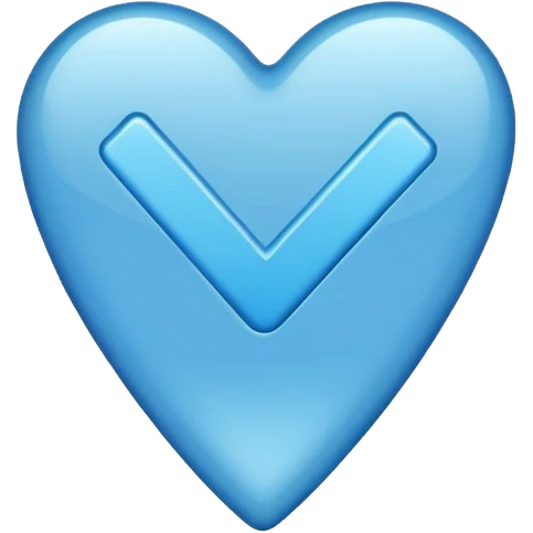 blue checkmark glossy emoji