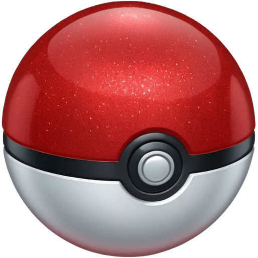 red glitter pokeball  emoji