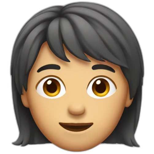 person with tiny hair emoji