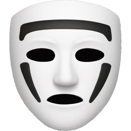 anonymous mask with black sweat emoji