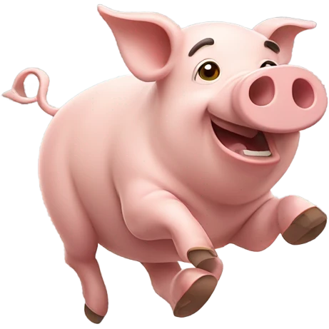 Pig runninf emoji