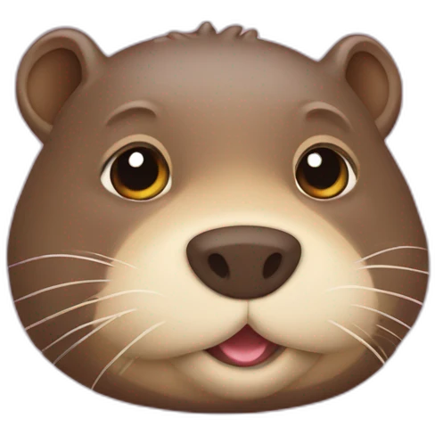 Loutre sur un cochon emoji