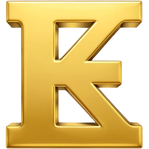 Symbole de currency en or en forme de lettre F précise, seul, 3D, brillant, style emoji simple et lisible sur fond uni. pas une autre lettre

F emoji