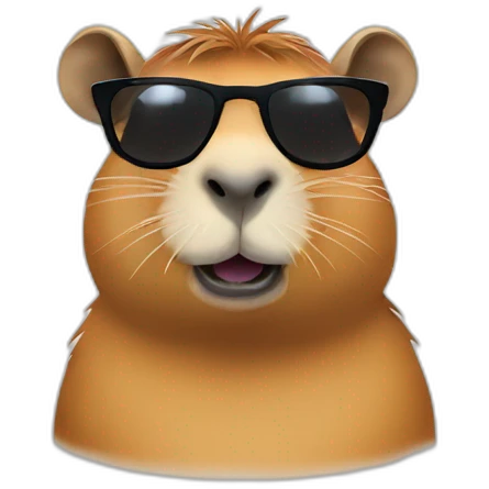 Capybara with sumglasses emoji