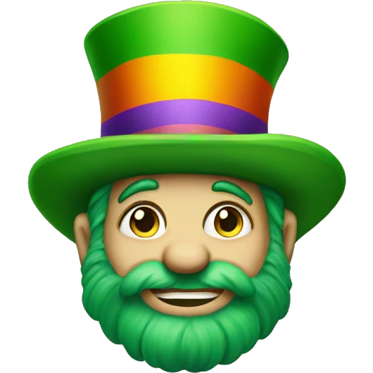 rainbow leprechaun emoji