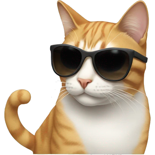 Cat with sunglasses emoji