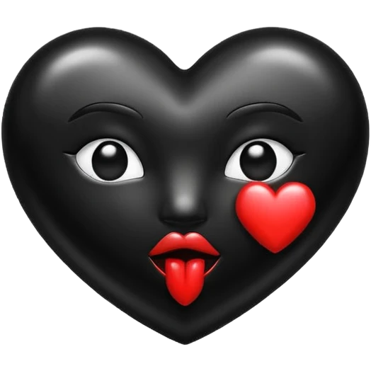 Kiss heart black emoji