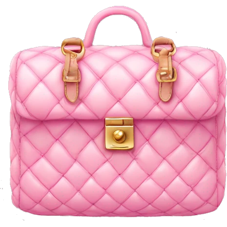 Pink capitone bag emoji