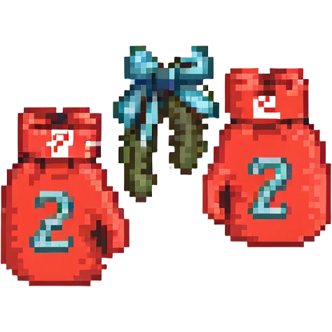красные боксерские перчатки друг на друге с надписью "23", no background emoji