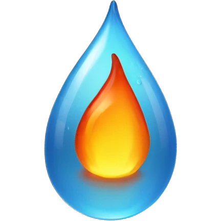 water droplet on fire emoji