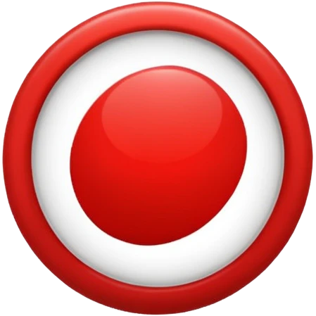 A black circle surrounded by a white circle surrounded by a red circle there should only be 3 rings emoji