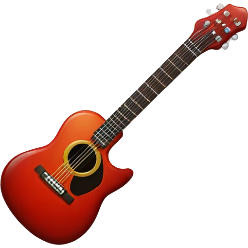 guitar in shape of heart emoji