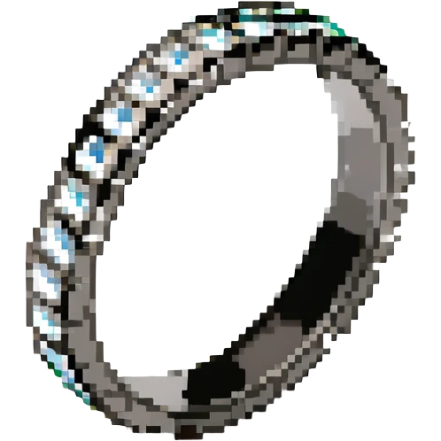 wedding ring with a sparkling diamond pixel art emoji