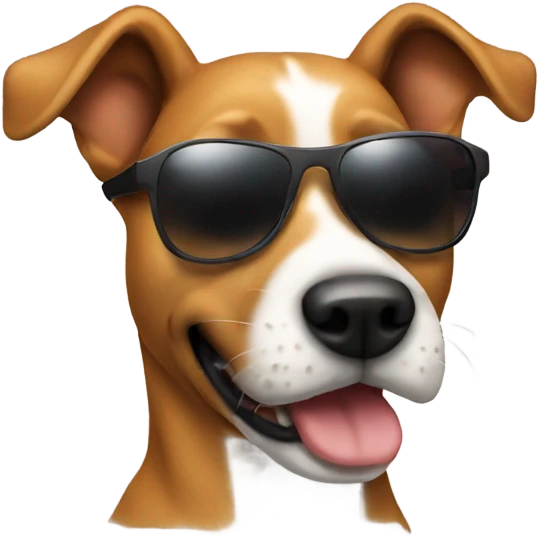 Dog wearing sunglasses emoji