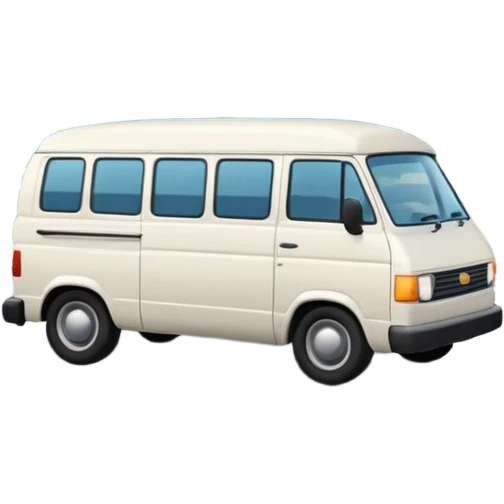 White Van trip with mountain view backside emoji