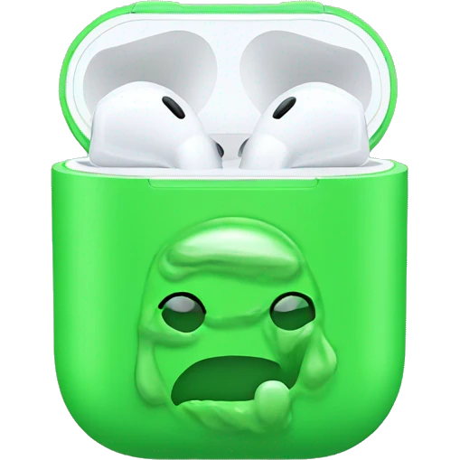 AirPods Pro in slime emoji