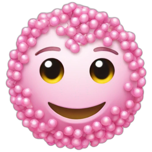 Du fil avec des perles rose dessus  emoji
