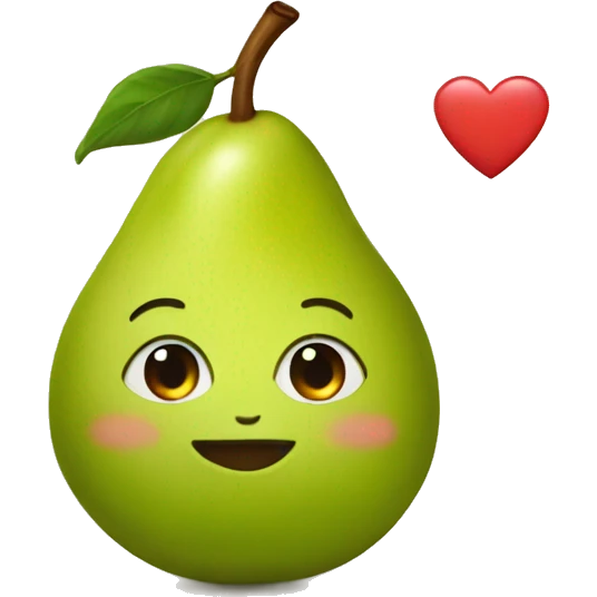 Pear heart emoji