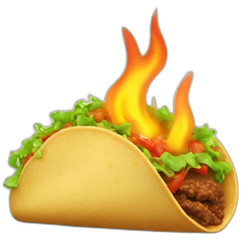 burning-taco emoji