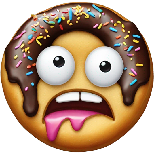 Tired donut emoji
