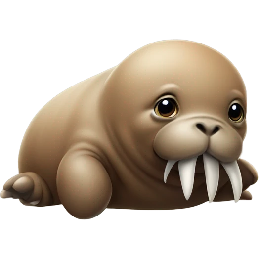 Baby walrus clawing back emoji