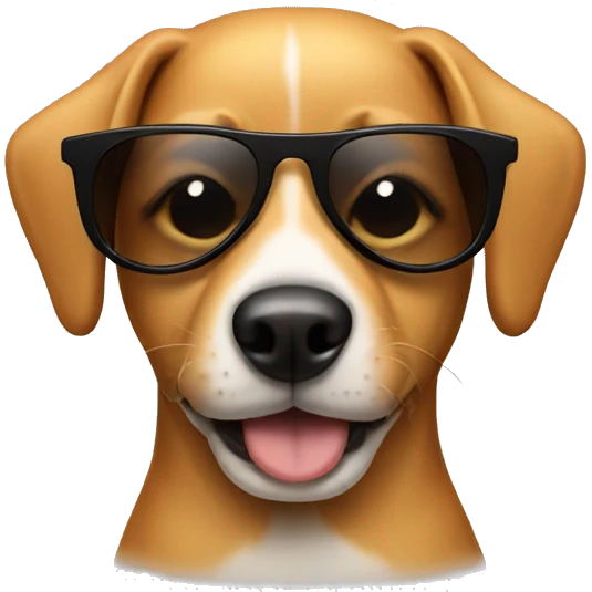 Dog with sunglasses emoji