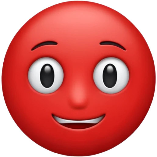 simple X emoticon in red emoji