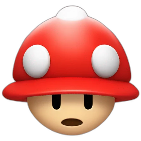 super mario front headshot red hat emoji