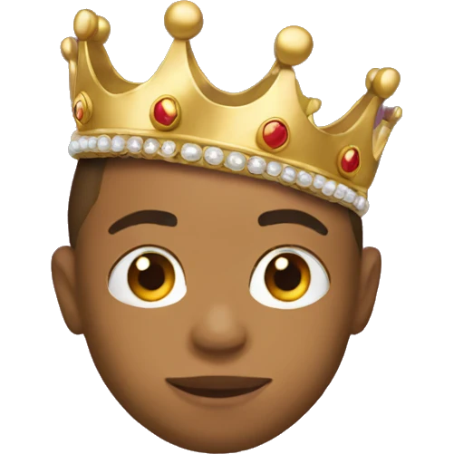 Mbappe with crown emoji