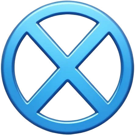 female sign symbol, vibrant blue color emoji