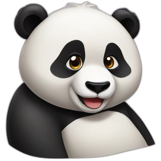 Oso panda riendose emoji