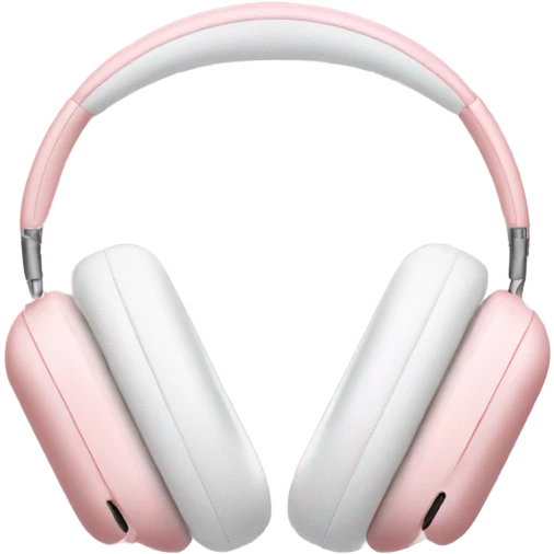 light pink airpods max headphones emoji