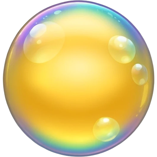 yellow golden sparkling bubble emoji