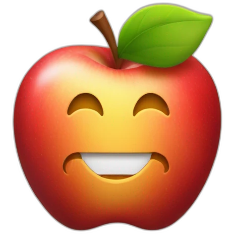 Apple logo With iPhone 15 Pro on center emoji