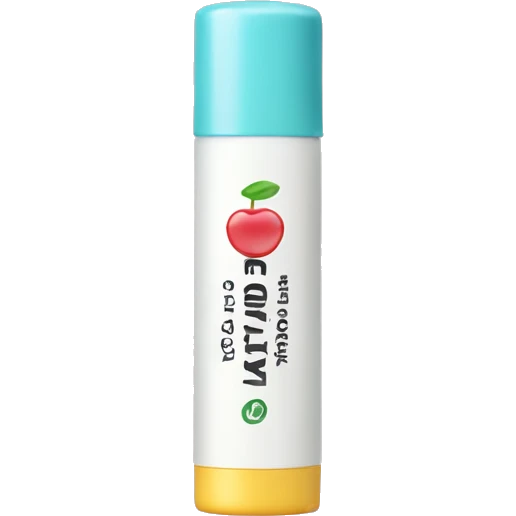 lip balm with label emoji