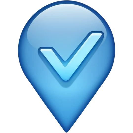 Verified just blue color tick mark with tranparent bg emoji