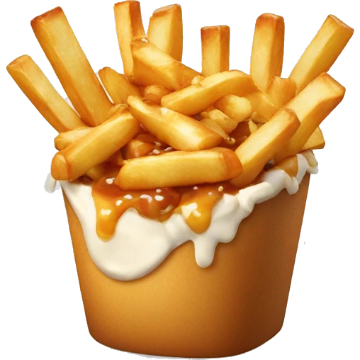 poutine qui mange une poutine emoji