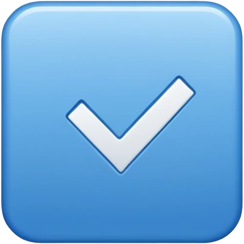 a square checkmark in a blue color emoji