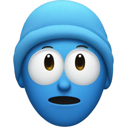 blue guy with snowflakes around him saying no emoji